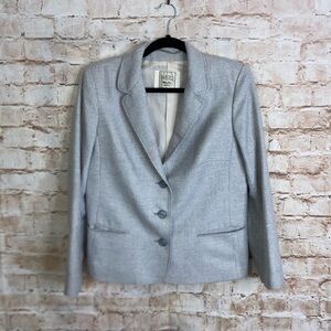 Weil Paris Gray Wool Silk Blend Blazer Size Small